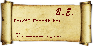 Bató Erzsébet névjegykártya