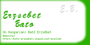 erzsebet bato business card