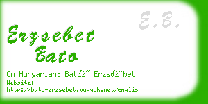 erzsebet bato business card